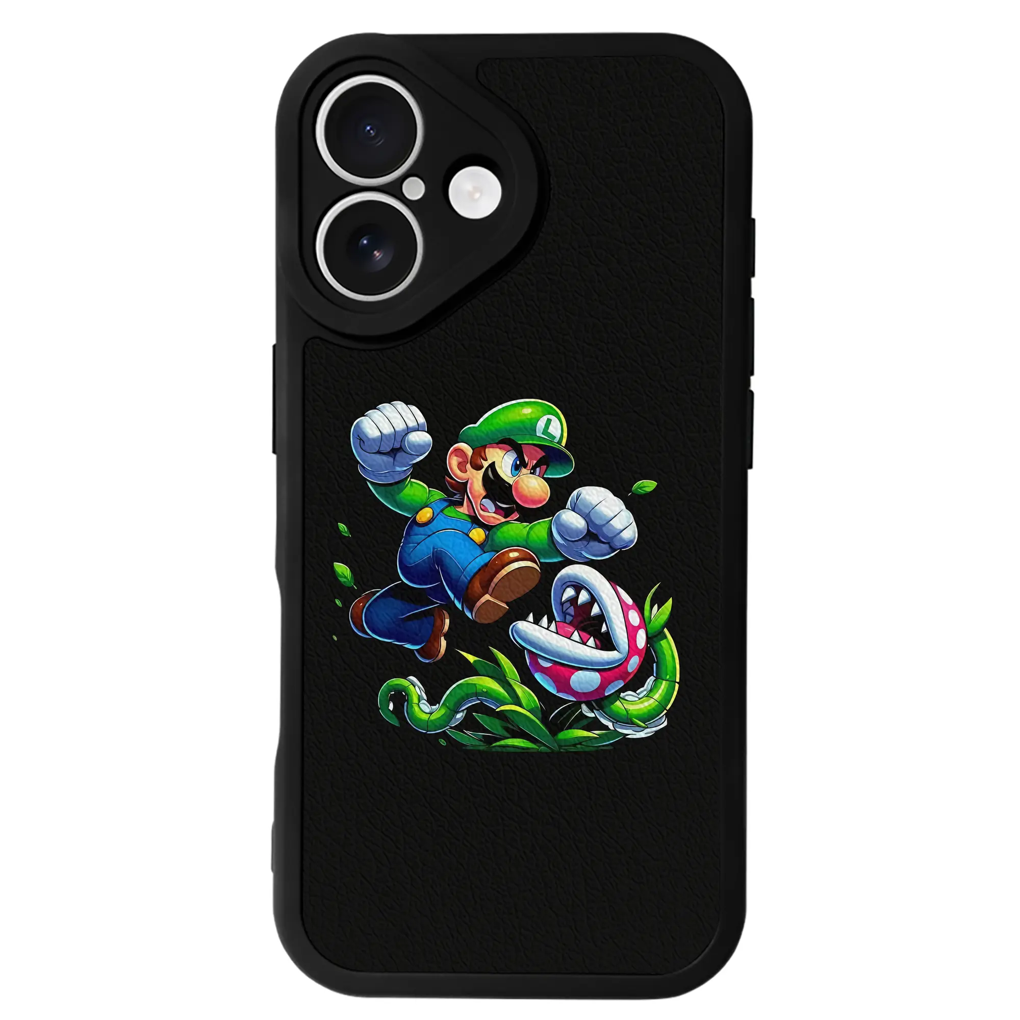 マリオ グッズ ルイージ - IPhone 16シリーズ対応 ・ シリコンスマホケース ・ レザー調 ・ 高精度フィット ・ 耐衝撃 ・ ワイヤレス充電対応 ・ 精密カット